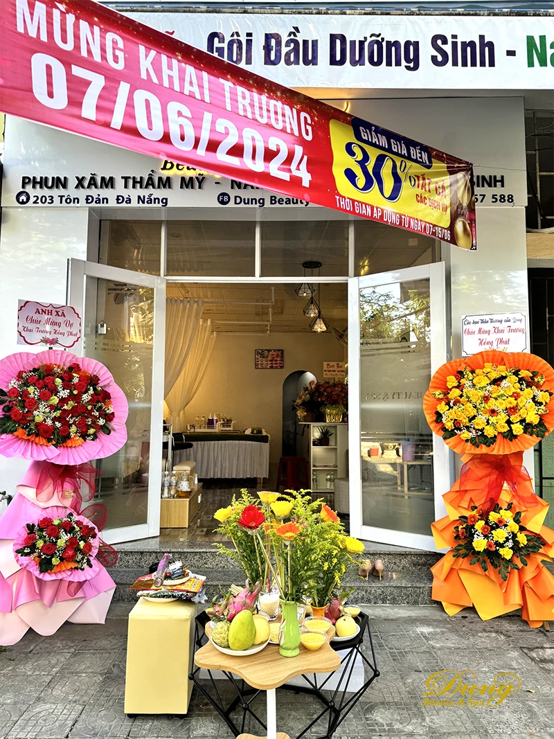 khai trương dung beauty spa